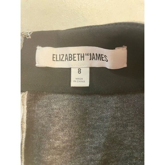 Elizabeth and James Layla silver Metallic Plaid Pencil Skirt 8 Fits 6 - Picture 6 of 6